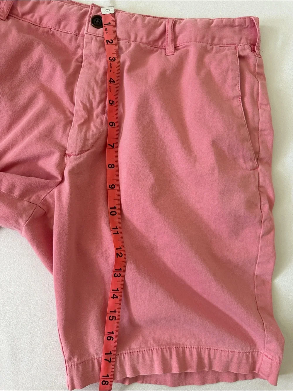 Faherty Brand Coastline Chino Shorts Faded Flag 32” Flat Front